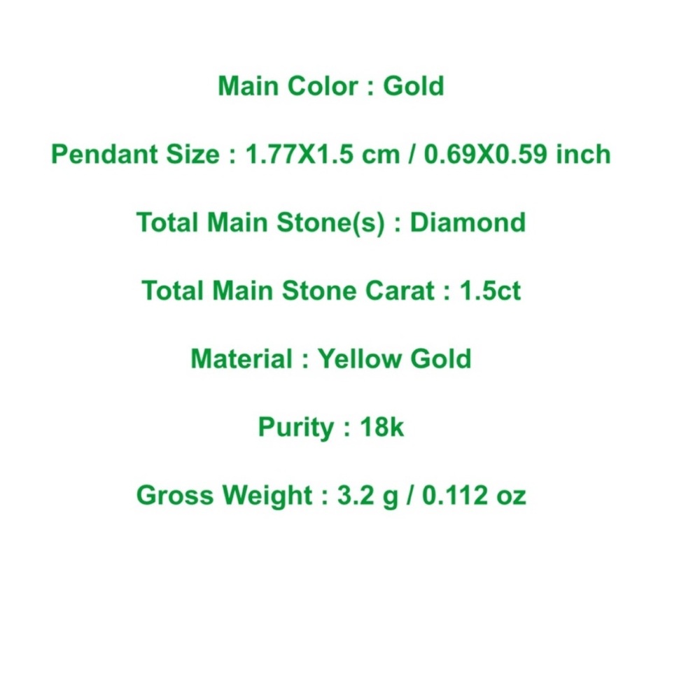 🌟HOST PICK🌟Absolutely Stunning 18k Diamond Necklace with 14K 18 inch chain - Picture 3 of 11